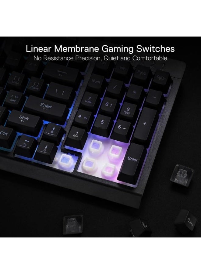 ريدراجون لوحة مفاتيح الألعاب Redragon K515 شيفا RGB، لوحة مفاتيح بملمس ميكانيكي مكونة من 98 مفتاح مع مفتاح خطي، مفاتيح ماكرو ووسائط متعددة مدمجة، مسند معصم قابل للإزالة، مدعوم بالبرمجيات - أسود - Image 4
