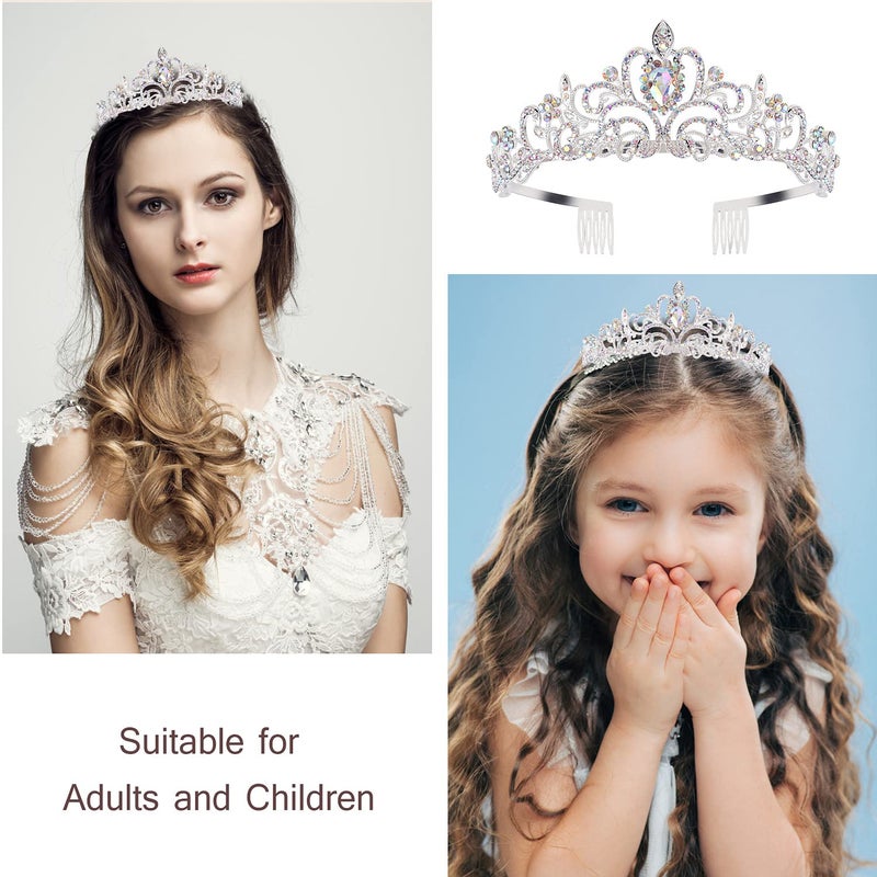 Velscrun Birthday Queen Tiaras Crown for Women, Girls Princess Crowns for Women, Queen Tiara for Mom, Silver Birth Crown Headband Birth Sash, 30th 40th 50th Birthday Prom Party Decorations for Mother - Image 3