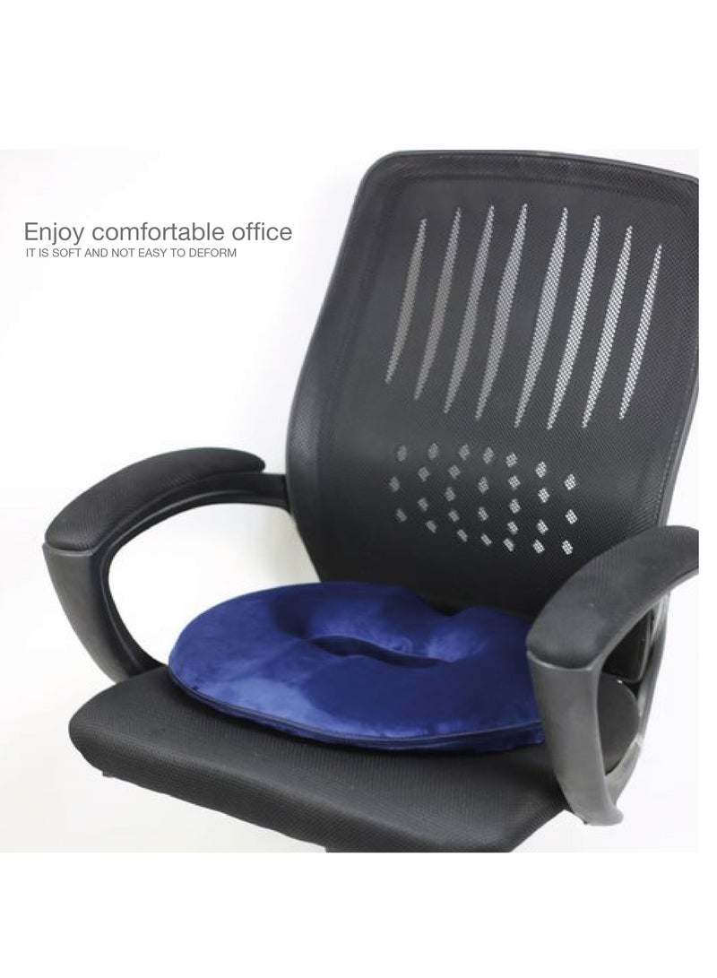 ماكس كمفورت وسادة طبيه للوقايه من آلام البواسيرعند الجلوس لفترات طويلة والحصول على راحة مثالية , مقعد من الميموري الامريكي عالي الجودة مع غطاء من القطيفة الناعمة الملمس القابل للغسل, لون اسود - Image 3