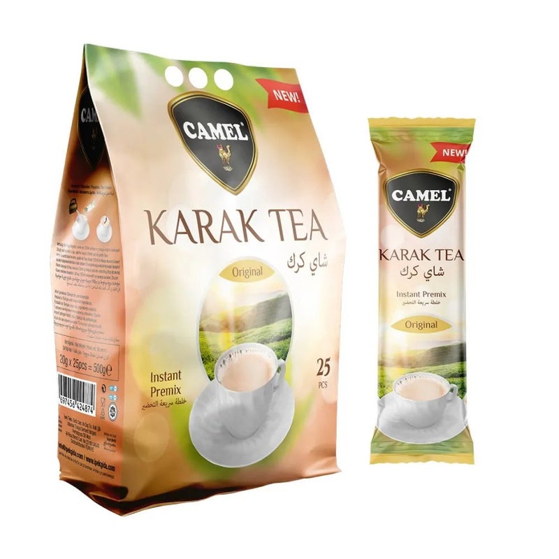 Camel Instant Premix Karak Tea Original Flavor- 25pcs - Image 1