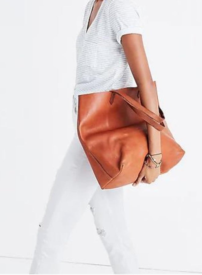 STRUTT OLIVIA - The Timeless Tote | Leather Tote bag for women | College | Office | Travel | Daily Use Large Travel Tote | Travel bag Large shoulder bag | large shoulder handbag - Image 4