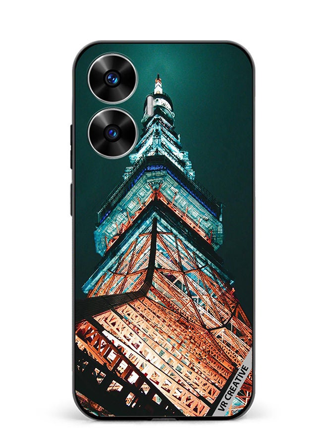 VR CREATIVE Protective Case Cover For Realme C55 Tokyo Tower Design Multicolour - Image 1