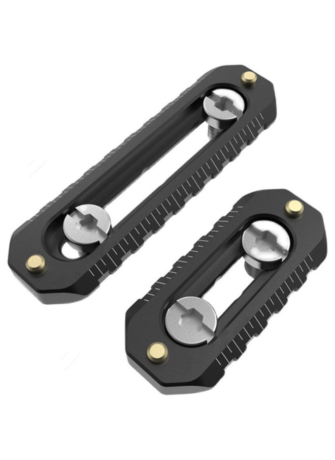 Generic Universal Thin Aluminum Alloy Slide Slide Double Head Anti-off Slip Anti-losing Bracket Accessories SLR Camera 1/4 Screw-Color:46 Sliders  - Image 2