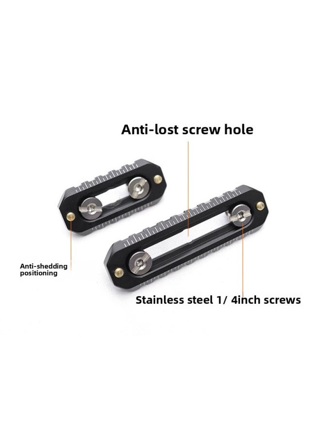 Generic Universal Thin Aluminum Alloy Slide Slide Double Head Anti-off Slip Anti-losing Bracket Accessories SLR Camera 1/4 Screw-Color:46 Sliders  - Image 4