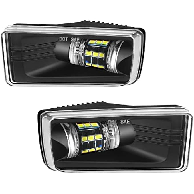 OKSIWA Led Fog Lights Compatible With 20072014 Chevy Silverado 20072015 Suburban 20072013 Avalanche 20072013 Tahoe 20102013 Gmc Yukon Pick Up Truck Bumper Driving Lamps - Image 1