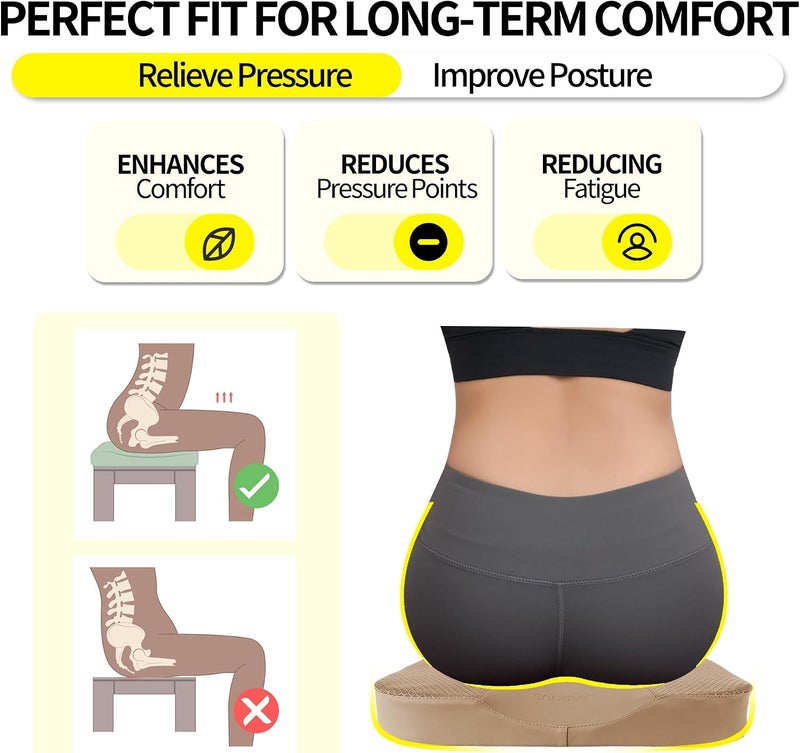 LARROUS Comfort Memory Foam Car Seat Cushion - Image 3