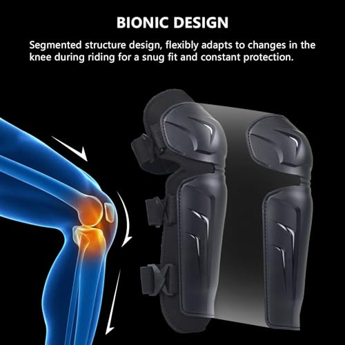AIDY-PRO Motocross Knee Pads Motorcycle Elbow Pads, Adjustable Motorcycle Elbow Guards Leg Armor Protection, Crashproof Motocross Knee and Shin Guards for Men Dirt Bike Racing Protective Gear 4Pcs - Image 4