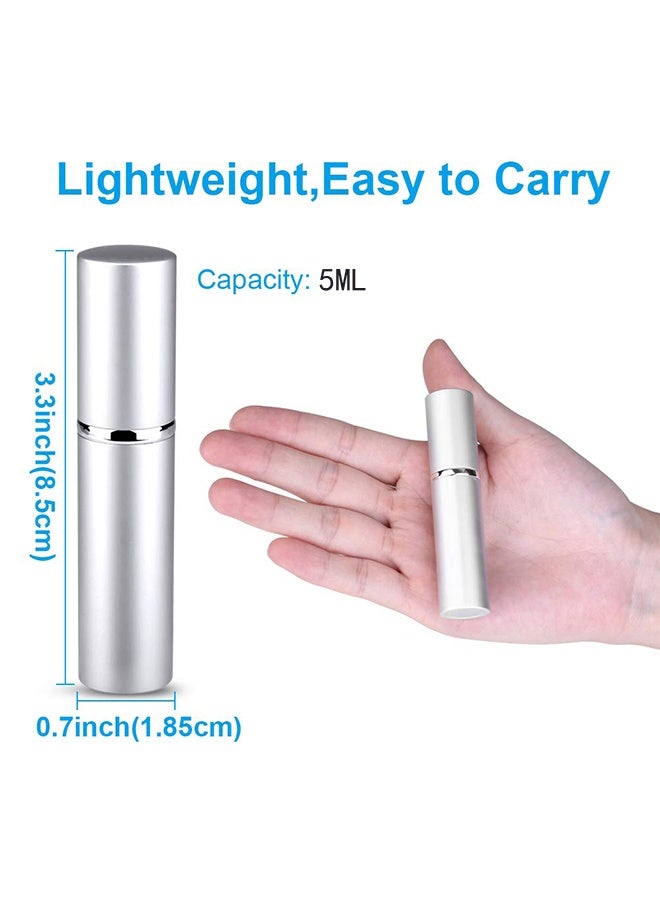 3 Pcs 5ml Refillable Travel Perfume Atomizer Bottles, Mini Portable Empty Spray Bottles with Funnel, for Perfume & Aftershave, in Pink, Silver & Purple - Image 4