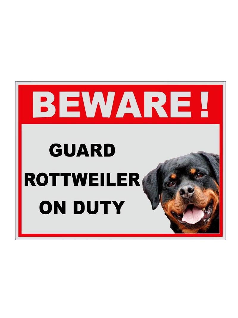 999Store office supplies sunboard beware of dogs sticker signage sign board white (30X22 Cm) - Image 2