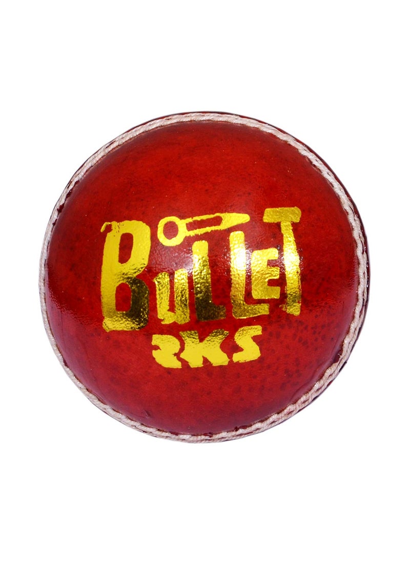 RKS RKS Bullet Cricket Leather Ball Red 2 Cup  - Image 1