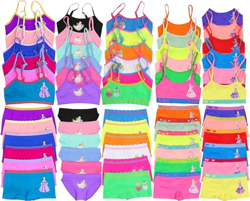 ToBeInStyle Girls' Pack of 6 Random Print Assortment Cami Top and Bottom Sets (12 Pieces) - S - Image 4