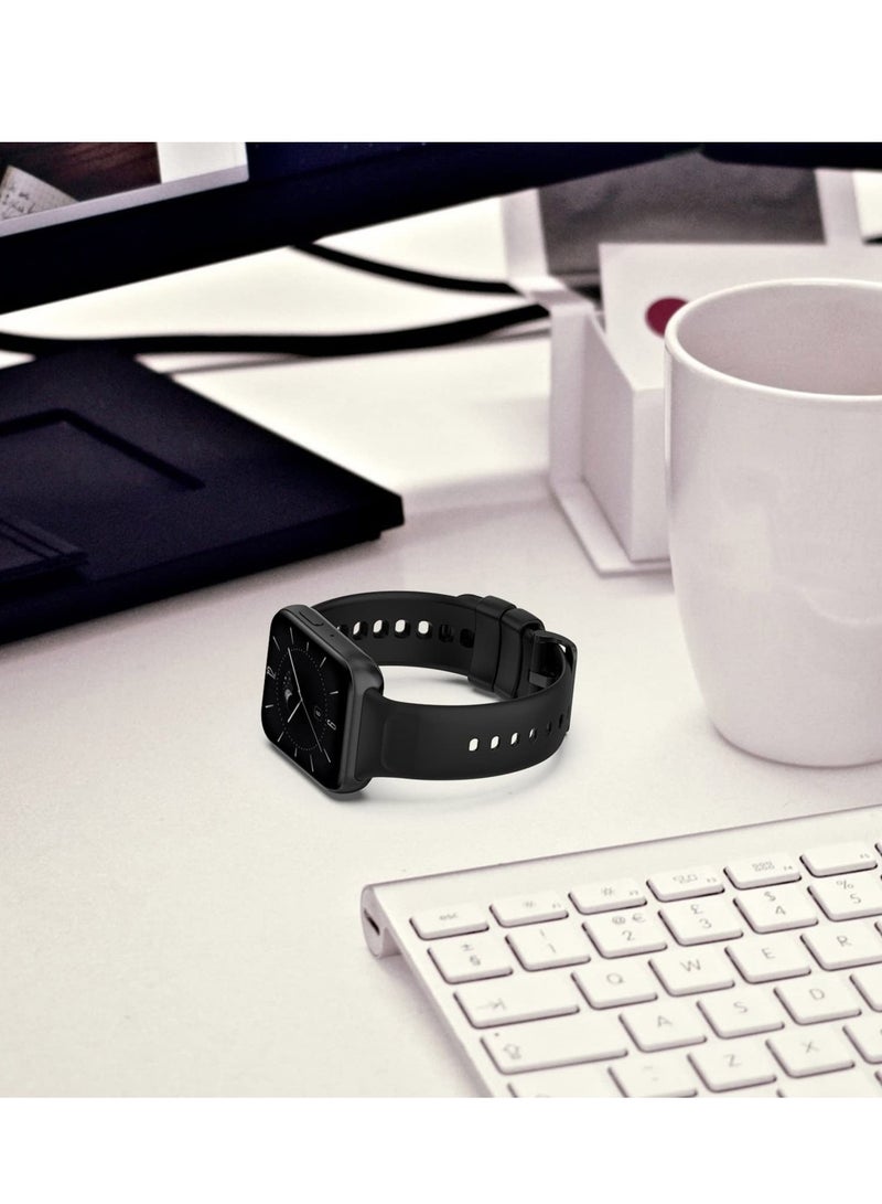 Replacement Silicone Wrist Watch Band Strap Compatible with OPPO Watch 3 Pro (Black) - Image 4