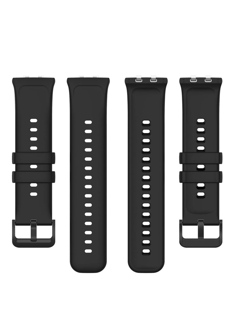 Replacement Silicone Wrist Watch Band Strap Compatible with OPPO Watch 3 Pro (Black) - Image 3