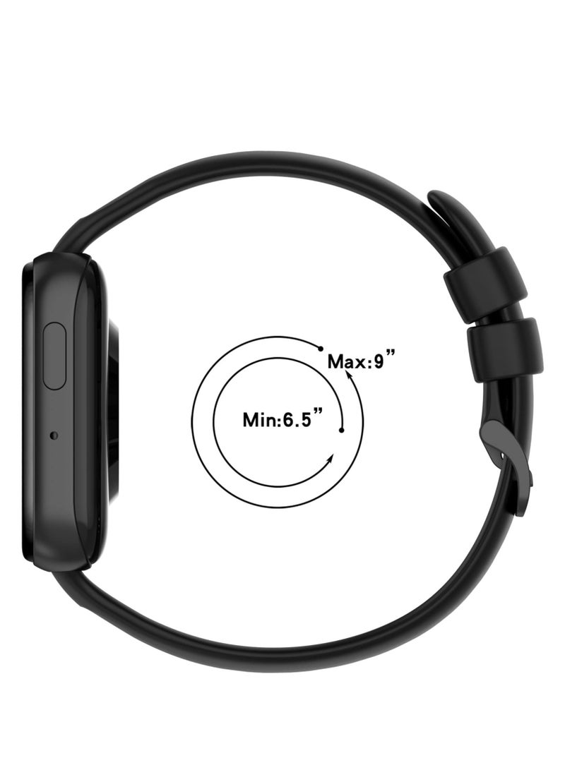 Replacement Silicone Wrist Watch Band Strap Compatible with OPPO Watch 3 Pro (Black) - Image 5