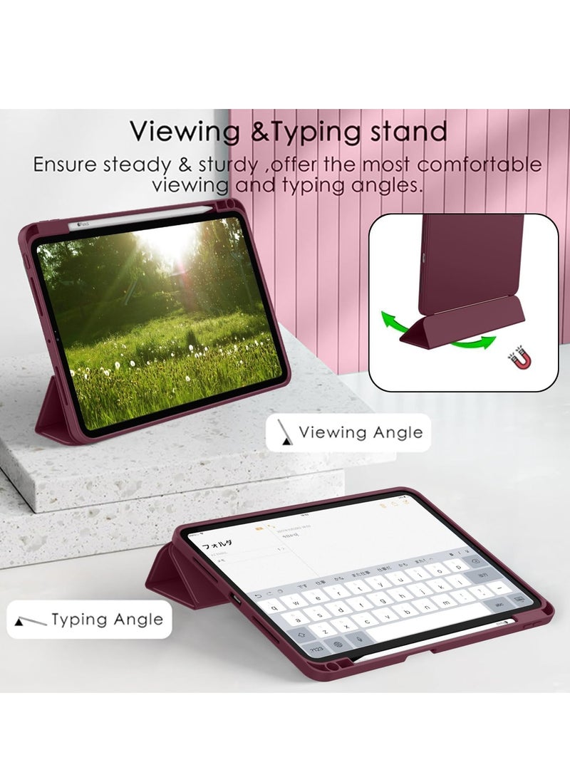 MIGOFAST IPad Pro 11 Inch Case 2024 M4 with Pencil Holder  Trifold Stand with TPU Back Shockproof AND Support Apple Pencil Pro/USB-C Brown - Image 5