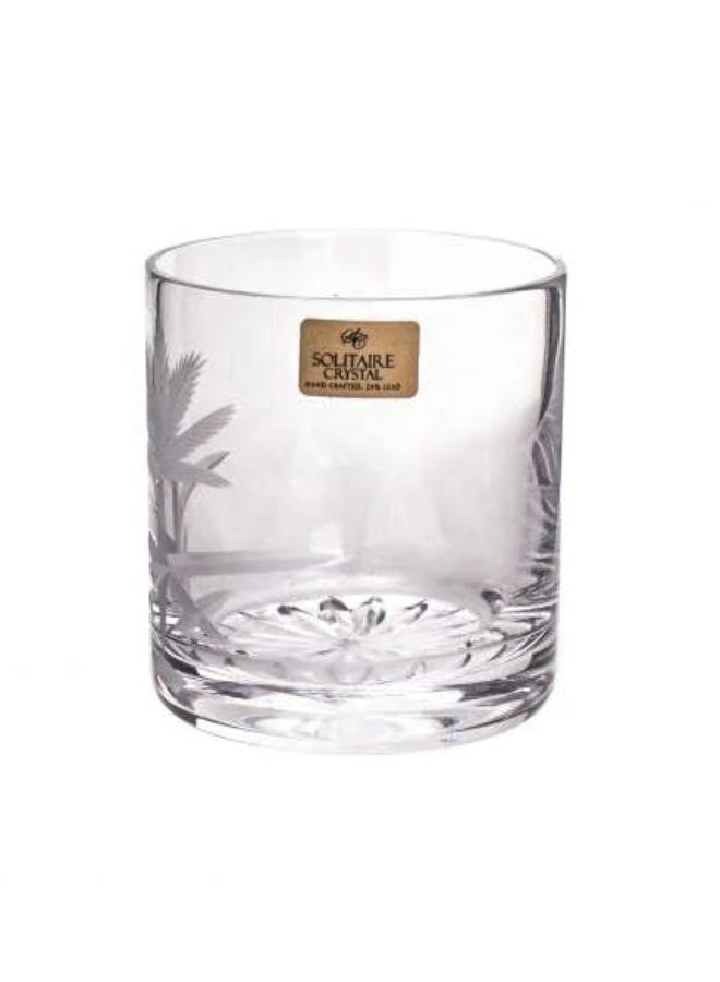 سوليتير كريستال طقم كاسات كريستال قصيرة بنقش سعودي – 6 قطع