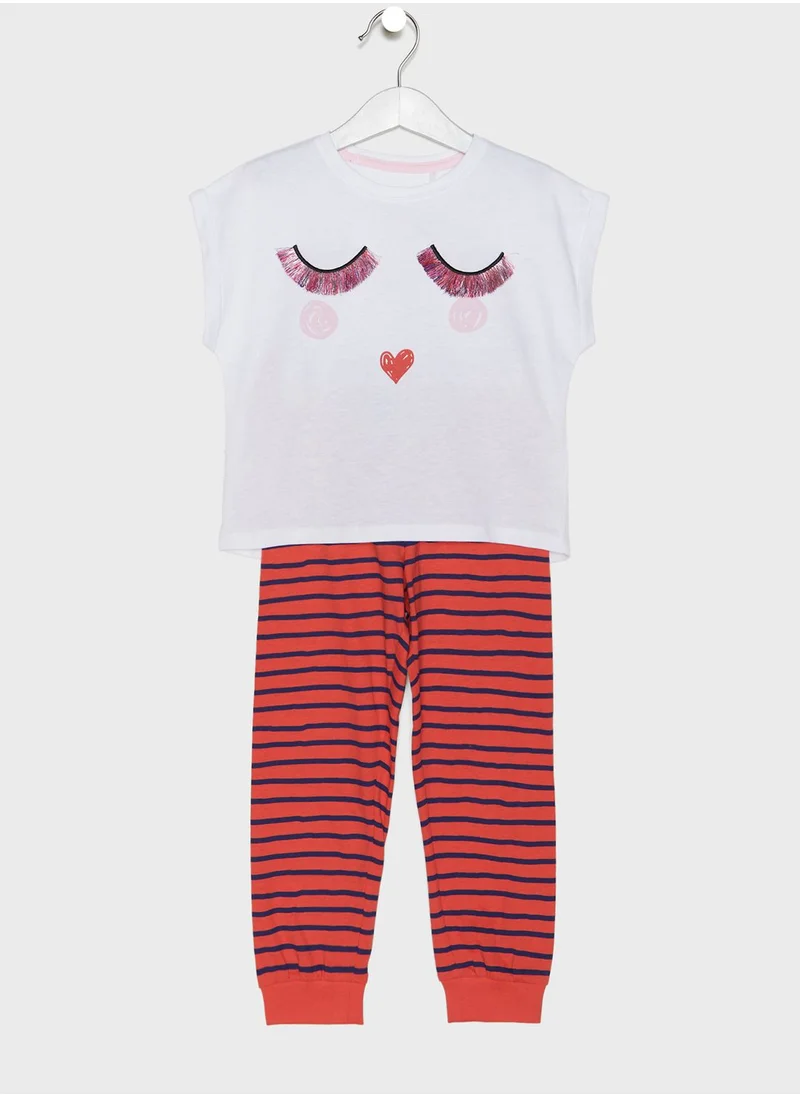 Reserved Kids Graphic Long Pyjama Set