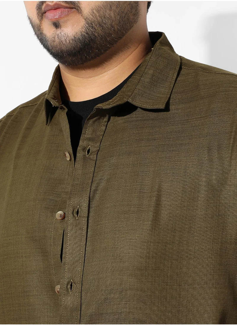Instafab Plus Classic Button- Up Shirt