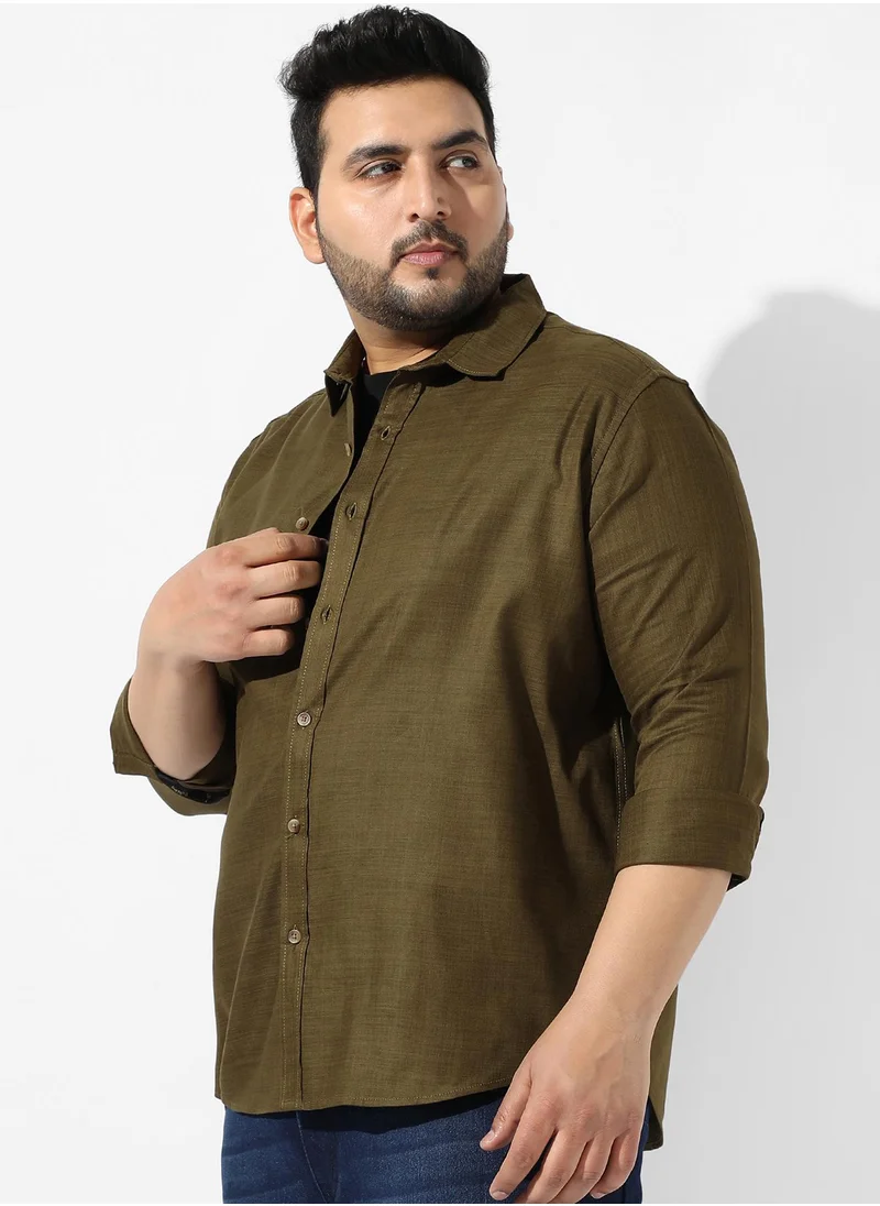 Instafab Plus Classic Button- Up Shirt