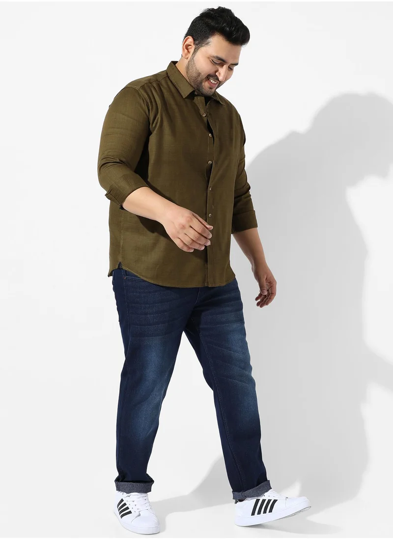 Instafab Plus Classic Button- Up Shirt