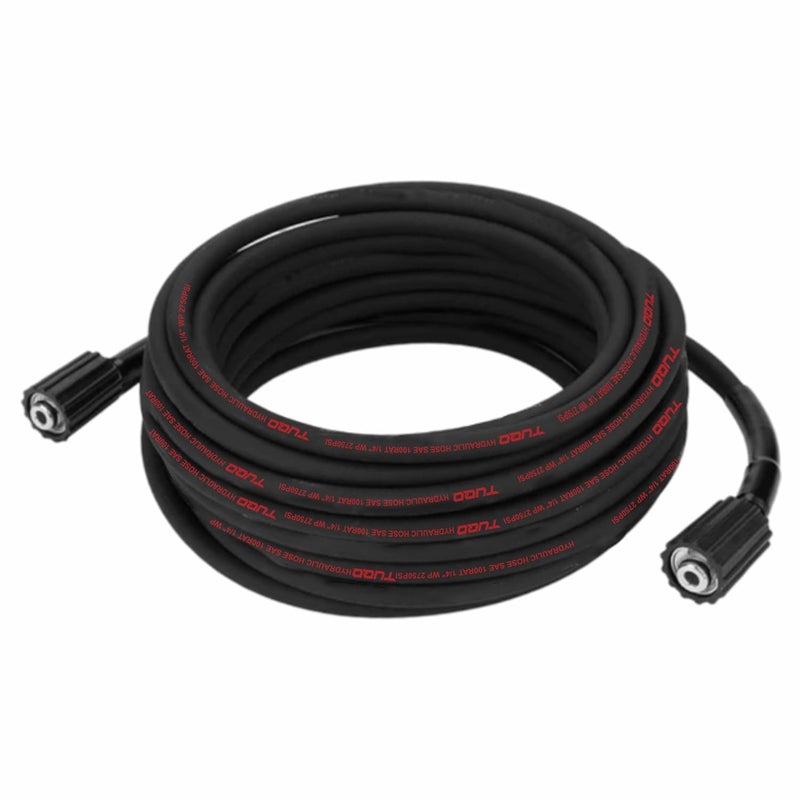 TUQO خرطوم / أنبوب غسالة الضغط M22-15mm | 7 أمتار | مضفر بالفولاذ | نواة مطاطية | متين | مقاوم للانحناء | مع ختم O-Ring - خالي من التسرب | متوافق مع معظم علامات غسالات الضغط الكهربائية | AW06 - Image 1