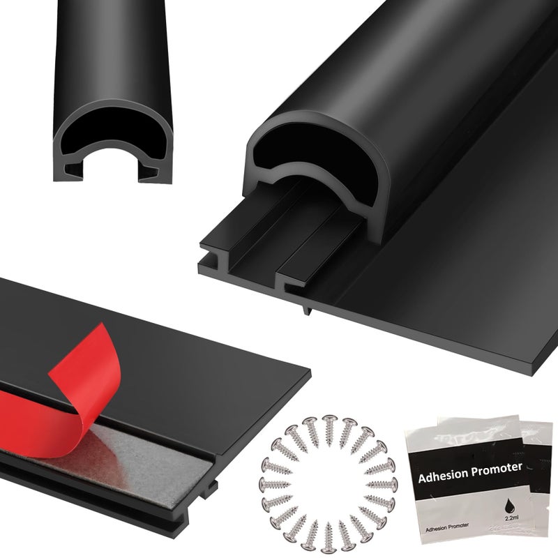 Sienson Combo RV Slide Out Seal Kit Replace 018-312-EKD & 018-341 EK,1' * 15/16" * 35' D-Seal Wiper & 1/2' * 2.75" * 35â€™ Travel Trailer Weather Stripping Clip Base,Black Rubbers for Camper Slideout System - Image 1