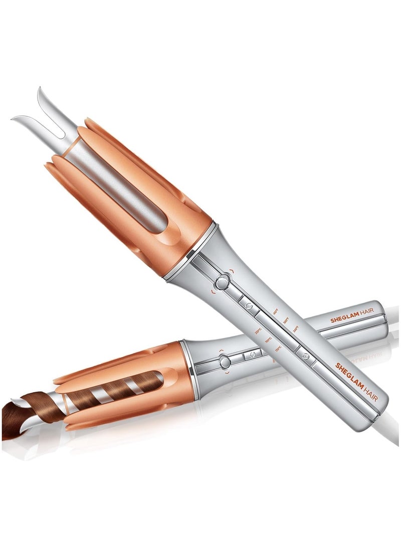 Automatic Hair Curler, Fast Heating Ceramic Curling Iron with 3 Heat Settings, 2 Way Rotation, Anti-Tangle & Anti-Scald Design, Auto Shut-Off, Portable & Easy Hair Styling Tool for Women - Image 1