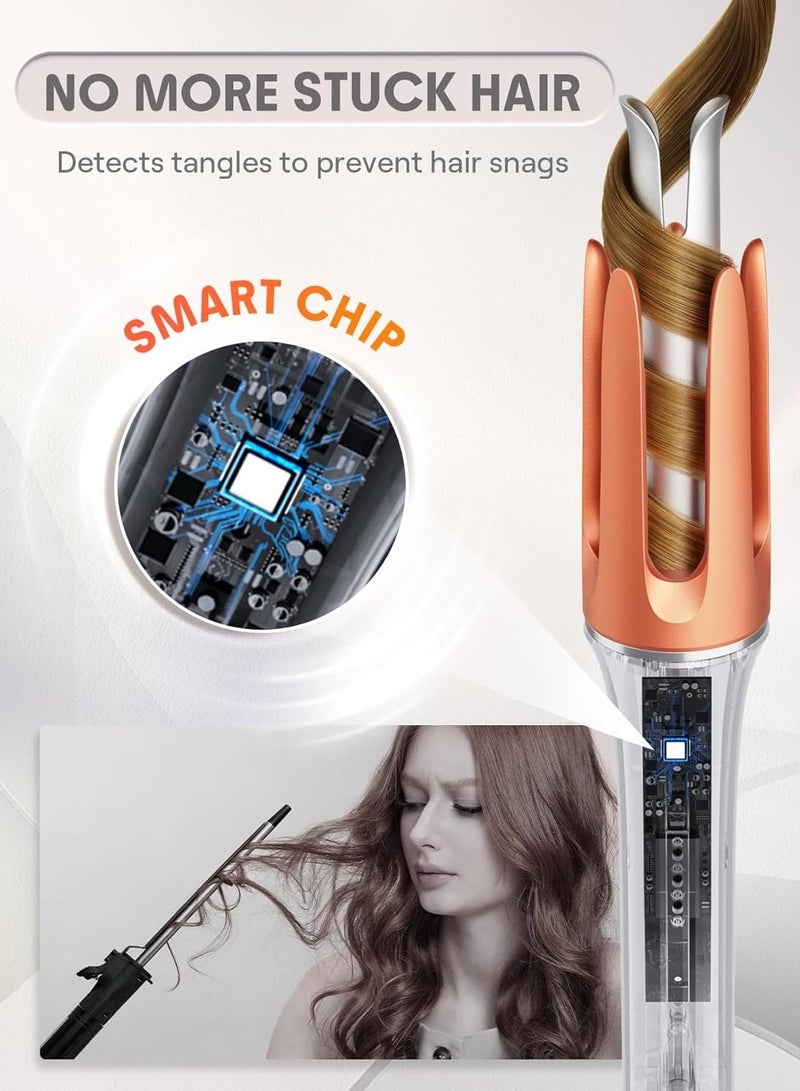 Automatic Hair Curler, Fast Heating Ceramic Curling Iron with 3 Heat Settings, 2 Way Rotation, Anti-Tangle & Anti-Scald Design, Auto Shut-Off, Portable & Easy Hair Styling Tool for Women - Image 4