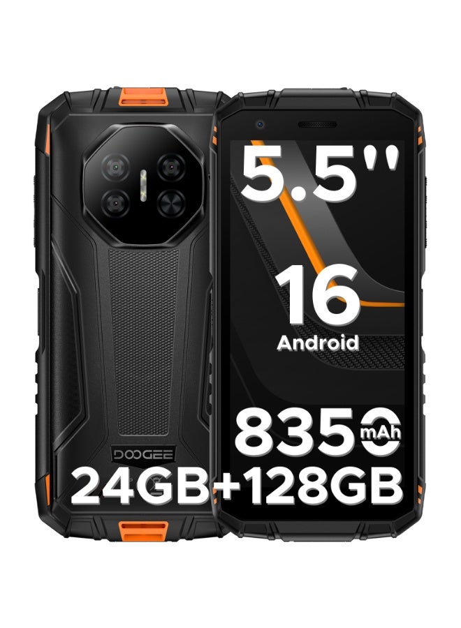 DOOGEE Fire 3 Pro Rugged Phone, Android 16 Rugged Smartphone, 24GB(4+20 Extended)+128GB, 5.5 Inch HD+ Display, 8350mAh/18W, UNISOC T7200 Octa-Core, Finger ID/Face ID/NFC - Image 1
