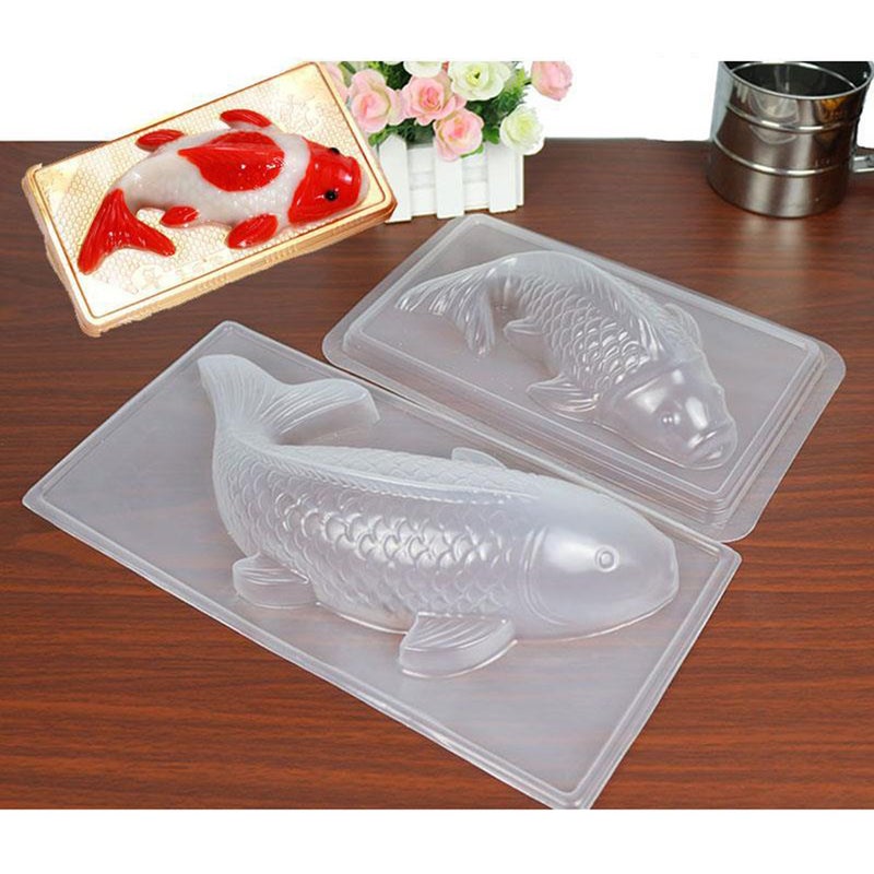 10pcs Cake Mold DIY Jelly Chocolate Chinese Style Cake Steam Mold (Large Fish Pattern) - Image 3