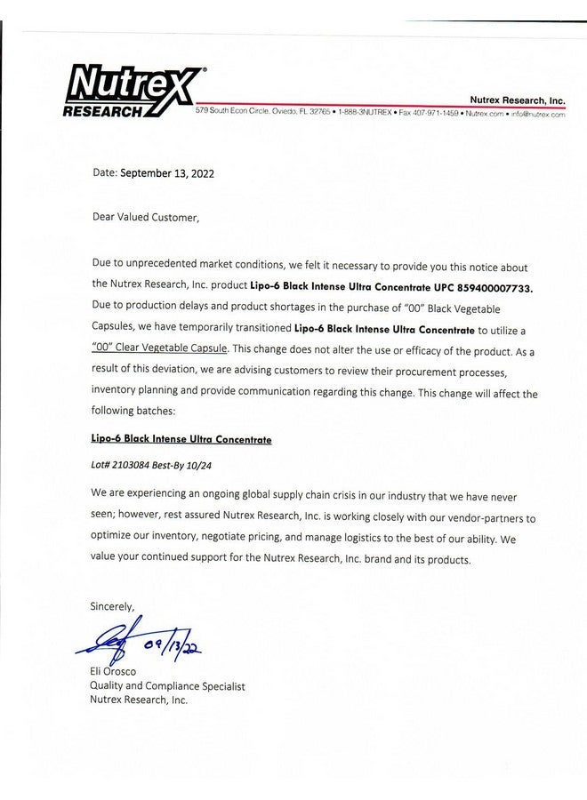 Nutrex Research Nutrex Lipo 6 Black Ultra Concentrate 60 Capsules,Pack Of 1,1 Count - Image 2