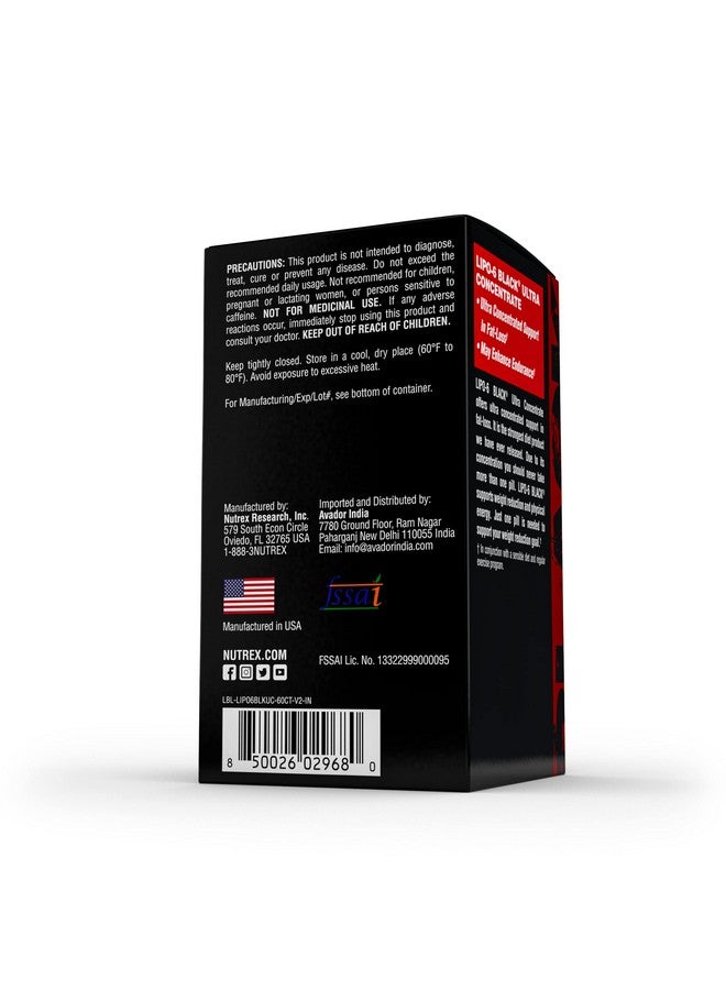 Nutrex Research Nutrex Lipo 6 Black Ultra Concentrate 60 Capsules,Pack Of 1,1 Count - Image 3