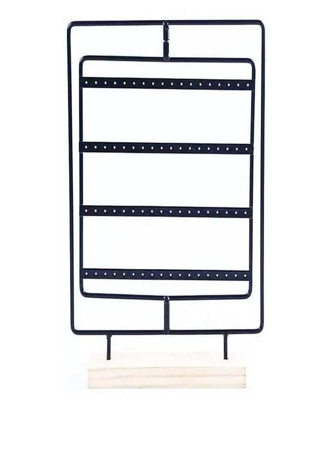 Loop Group 360 Degree Rotating Earring Stand 4 Tier Layer 80 Holes Metal Stand Organizer Jewelry Display Stands Earring Organizer Stand Assorted - Image 2