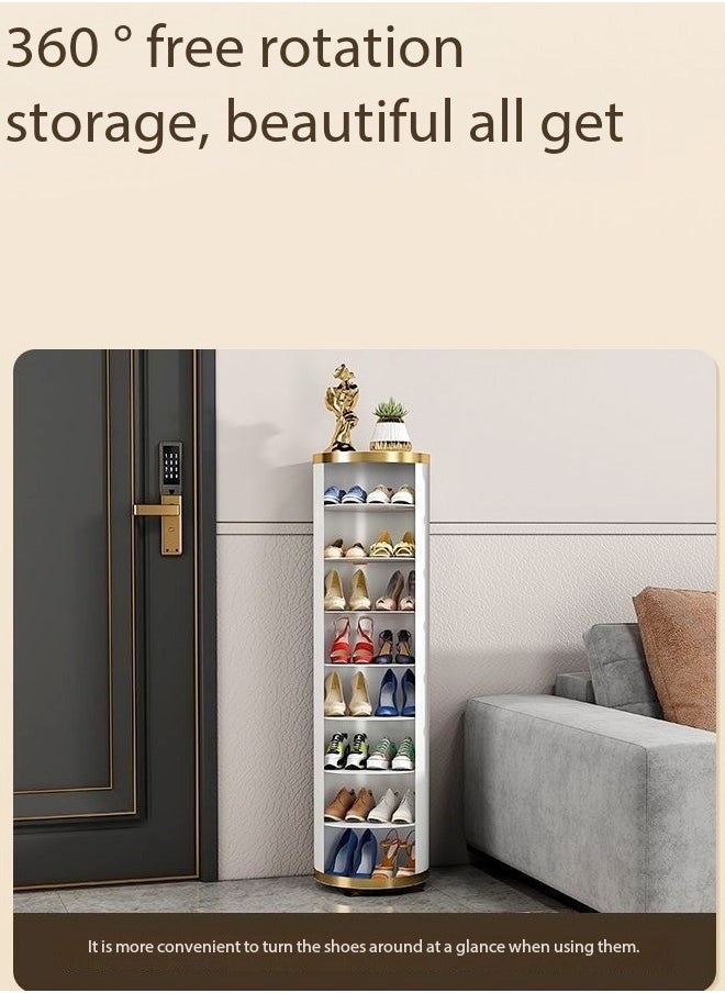 fashionhome - 8 Layers Modern Design Portable 360 Degree Rotating Shoe Cabinet Durable Shoe Rack for Entryway Shoe Storage Organizer Stand 32x120 cm (Fully Assmebled) - Image 1