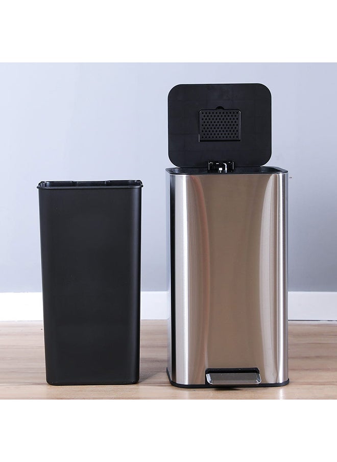DANUBE HOME - Falcon Stainless Steel Trash Bin Recycle Bin Pedal Bin Soft Close Stainless Steel Matte Finish 30L L32.5XW31.8X61.9Cm - Image 1