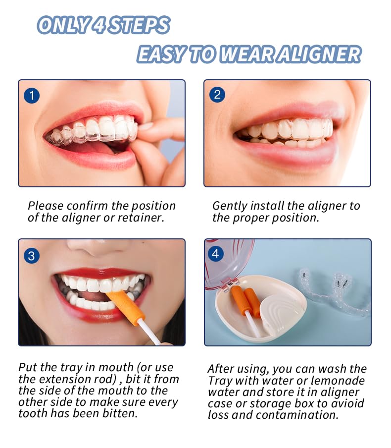 PISSION Aligner Tray, 12-Pack Medical Grade Silicone Orthodontic Chompers Aligner Trays Seaters for Invisalign - Image 1