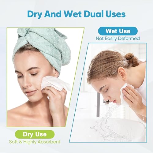AIDEA Face Towels Disposable-50Ct, Facial Cleansing Wipes for Sensitive Skin, Facial Towelettes for Makeup Removing, Nursing, Travel, Dry Wipes Face Cloths - Image 3
