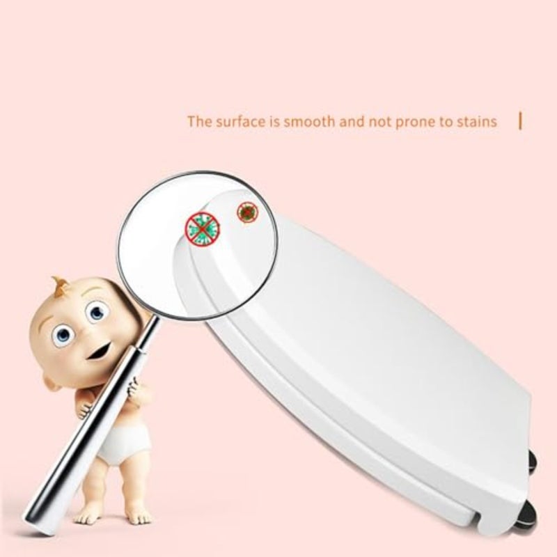 2-in-1 Elongated Toilet Seat - Soft Close and Easy Clean - Built-In Toddler Seat for Potty Training - Little to Big Toilet Seat Attachment, Universal Toilet Seat, Dual Purpose Slow Drop Toilet Cover - Image 5