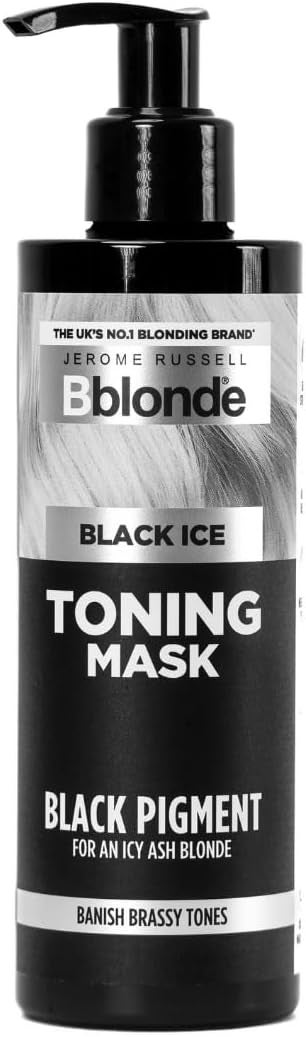Jerome Russell Bblonde Black Ice Toning Shampoo Cool Icy Toner for Light Blonde Hair SulphateFree Nourishing Formula with Intense Black Pigments for Neutralising Brassiness - Image 1