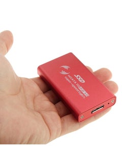 BURAQ 6gb/s mSATA Solid State Disk SSD to USB 3.0 Hard Disk Case(Red)  - Image 1