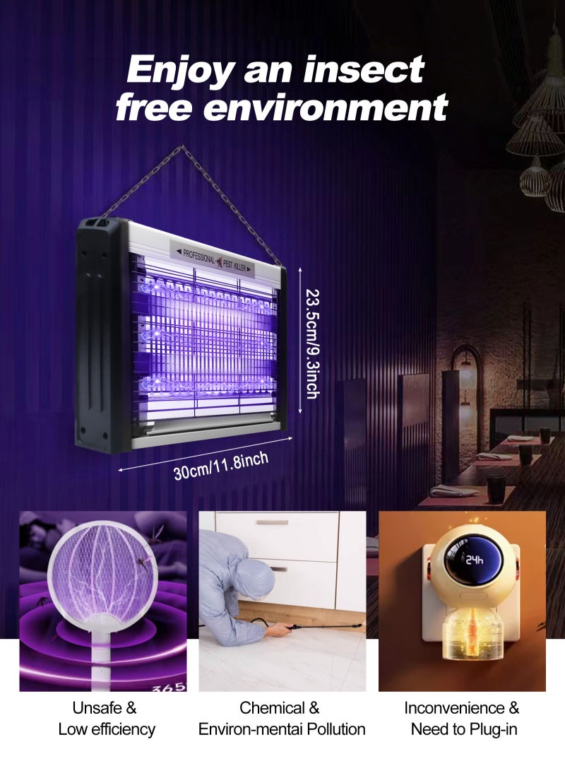 HomarKet Insect Killer Electric Fly Trap Mosquito Lamp Effectively Flying Insects UV Pest Killer - Image 2