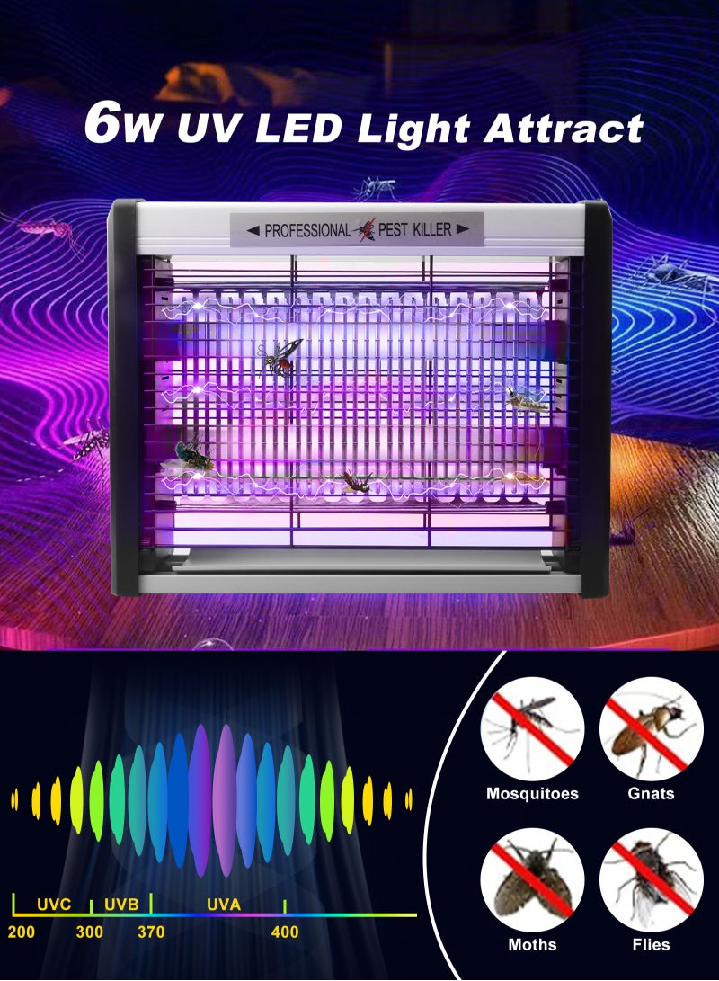HomarKet Insect Killer Electric Fly Trap Mosquito Lamp Effectively Flying Insects UV Pest Killer - Image 3