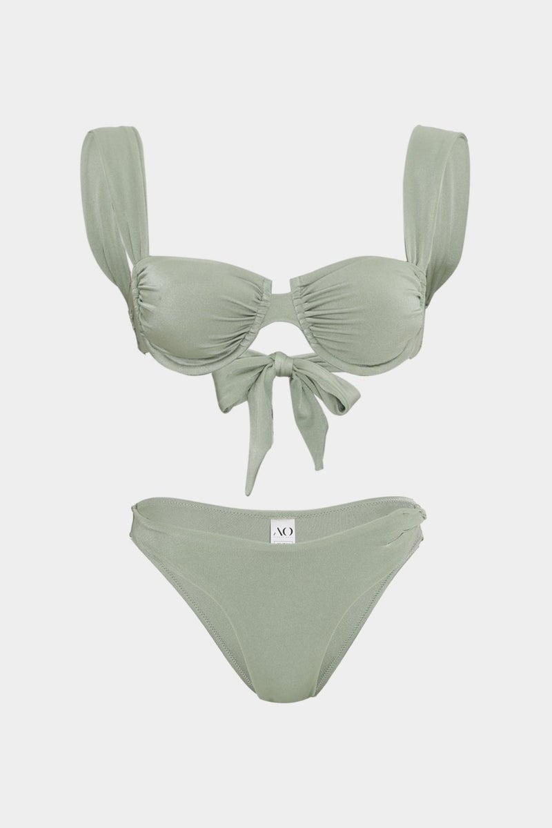 Açelya Okcu Azalea Okcu Premium Strap Detailed Themis Fit Women's Bikini Top  - Image 1