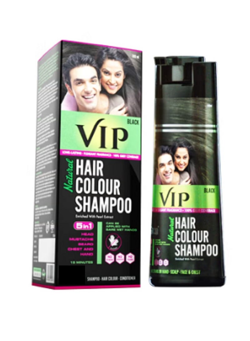 VIP Natural Hair Colour Shampoo Black 180ml