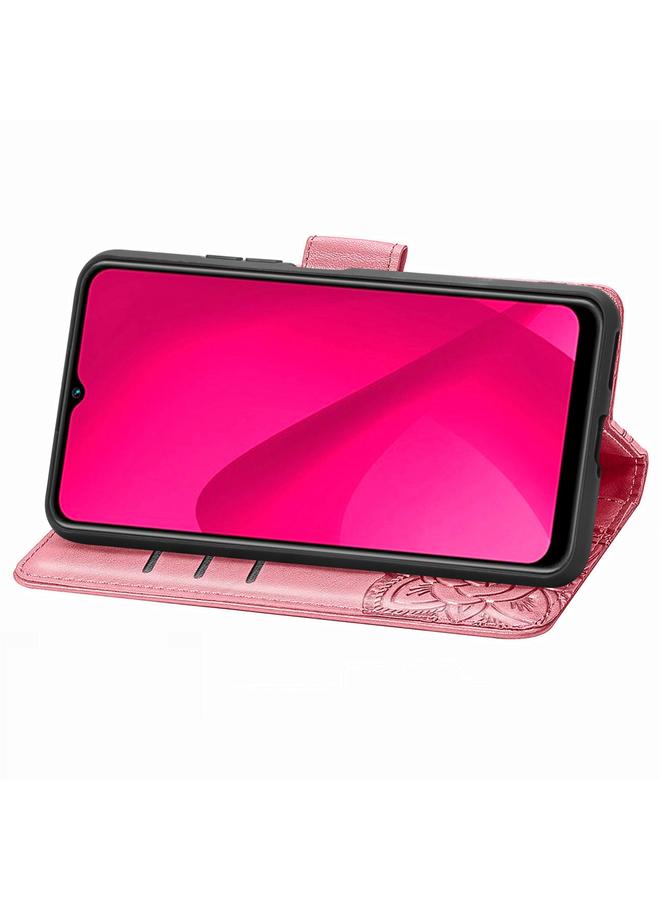 إيروريكس جراب لهاتف Oukitel C53 مصنوع من الجلد المنقوش بنقشة زهور الفراشة - Image 4