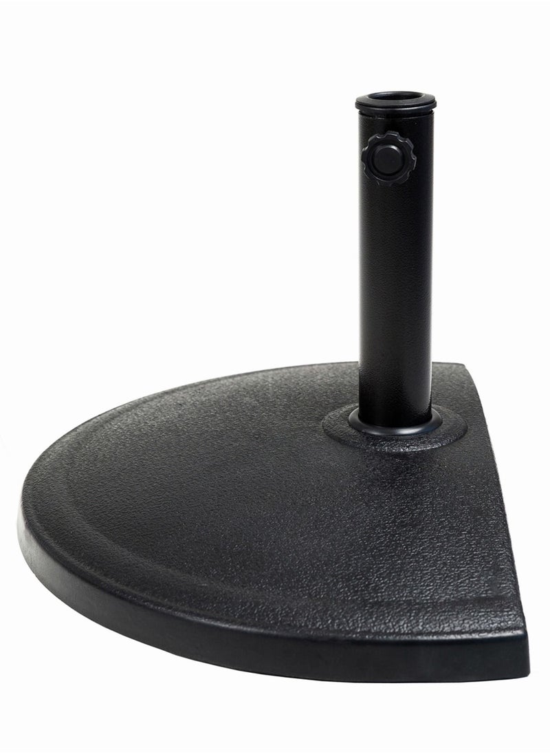 C-Hopetree - 15kg Half Round Heavy Duty Base Stand for Outdoor Patio Market Table Umbrella Black - Image 1