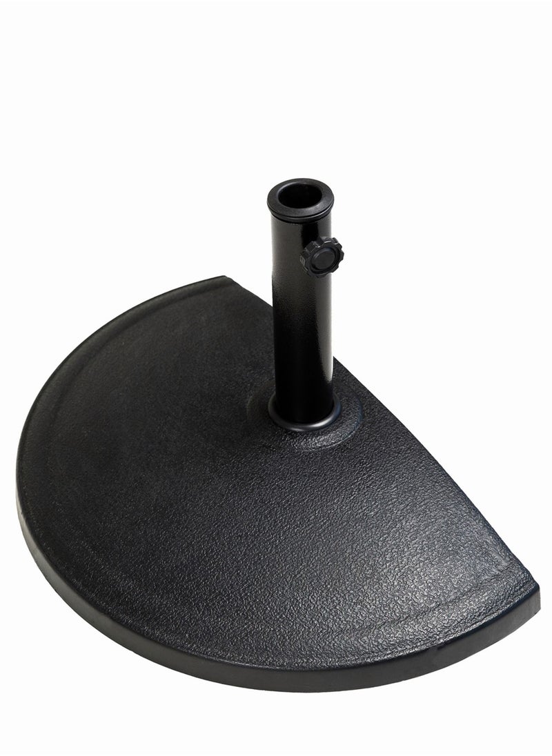 C-Hopetree - 15kg Half Round Heavy Duty Base Stand for Outdoor Patio Market Table Umbrella Black - Image 1