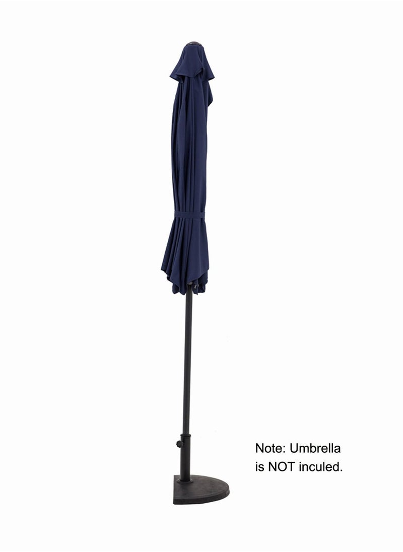 C-Hopetree - 15kg Half Round Heavy Duty Base Stand for Outdoor Patio Market Table Umbrella Black - Image 1