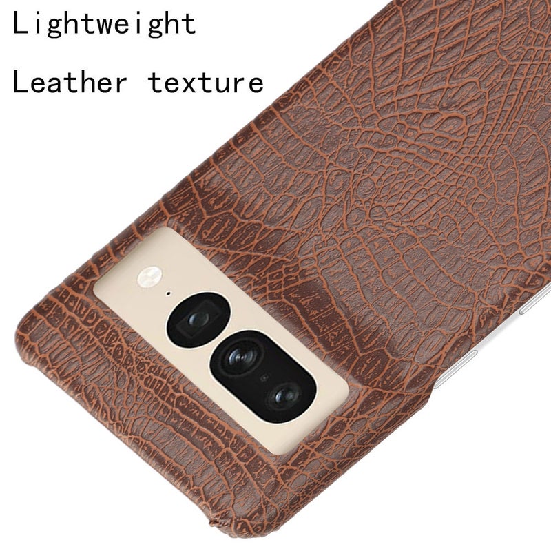 HuHa Case Cover For Google Pixel 7 Pro 5G Shockproof Crocodile Texture PC + PU Case(Brown) - Image 4