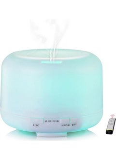 Arabest Aroma Diffuser Essential Oil Air Humidifier With 7-Colour LED Light and Remote Control, 500ml, White  - Image 1